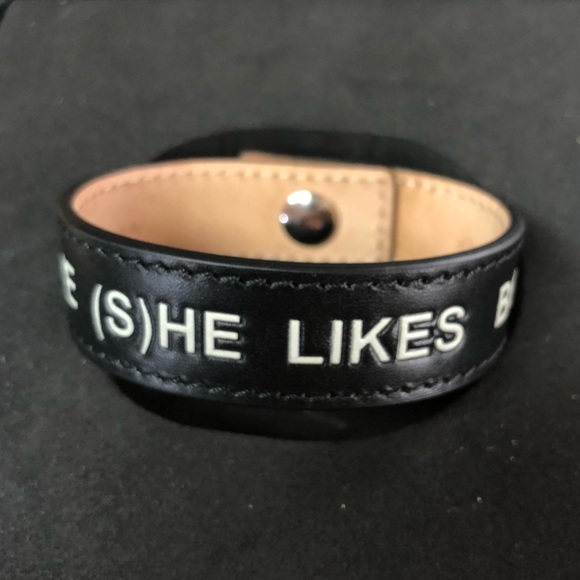 Balmain Leather Snap Bracelet Like Boys NEW He She - Picture 1 of 14